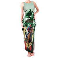 Personalized Belmont Horse Racing Family Matching Tank Maxi Dress and Hawaiian Shirt The Test of the Champion
