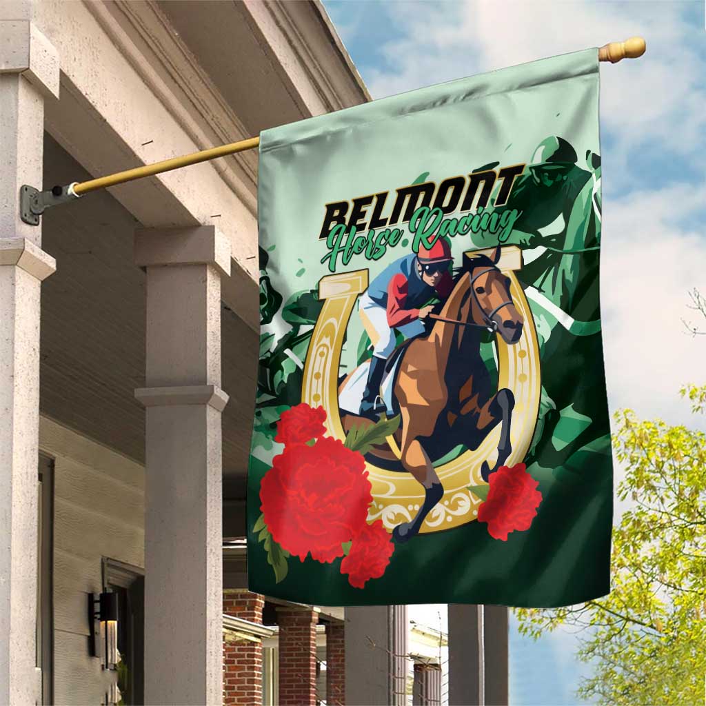 Belmont Horse Racing Garden Flag The Test of the Champion