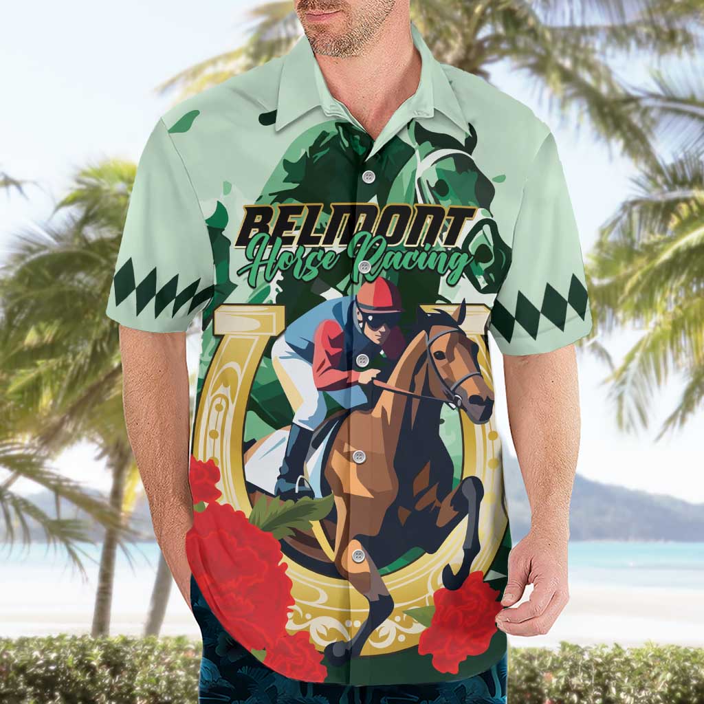 Personalized Belmont Horse Racing Hawaiian Shirt The Test of the Champion