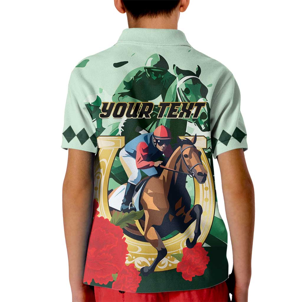 Personalized Belmont Horse Racing Kid Polo Shirt The Test of the Champion