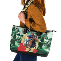 Belmont Horse Racing Leather Tote Bag The Test of the Champion