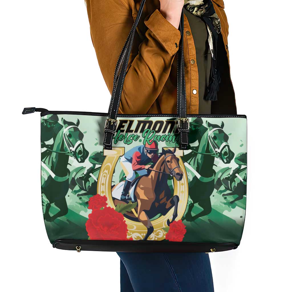 Belmont Horse Racing Leather Tote Bag The Test of the Champion