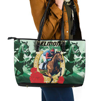 Belmont Horse Racing Leather Tote Bag The Test of the Champion