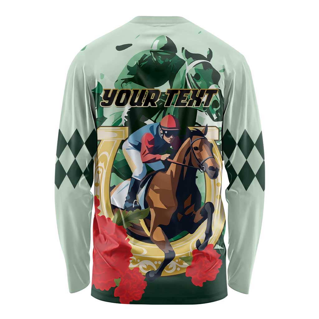 Personalized Belmont Horse Racing Long Sleeve Shirt The Test of the Champion
