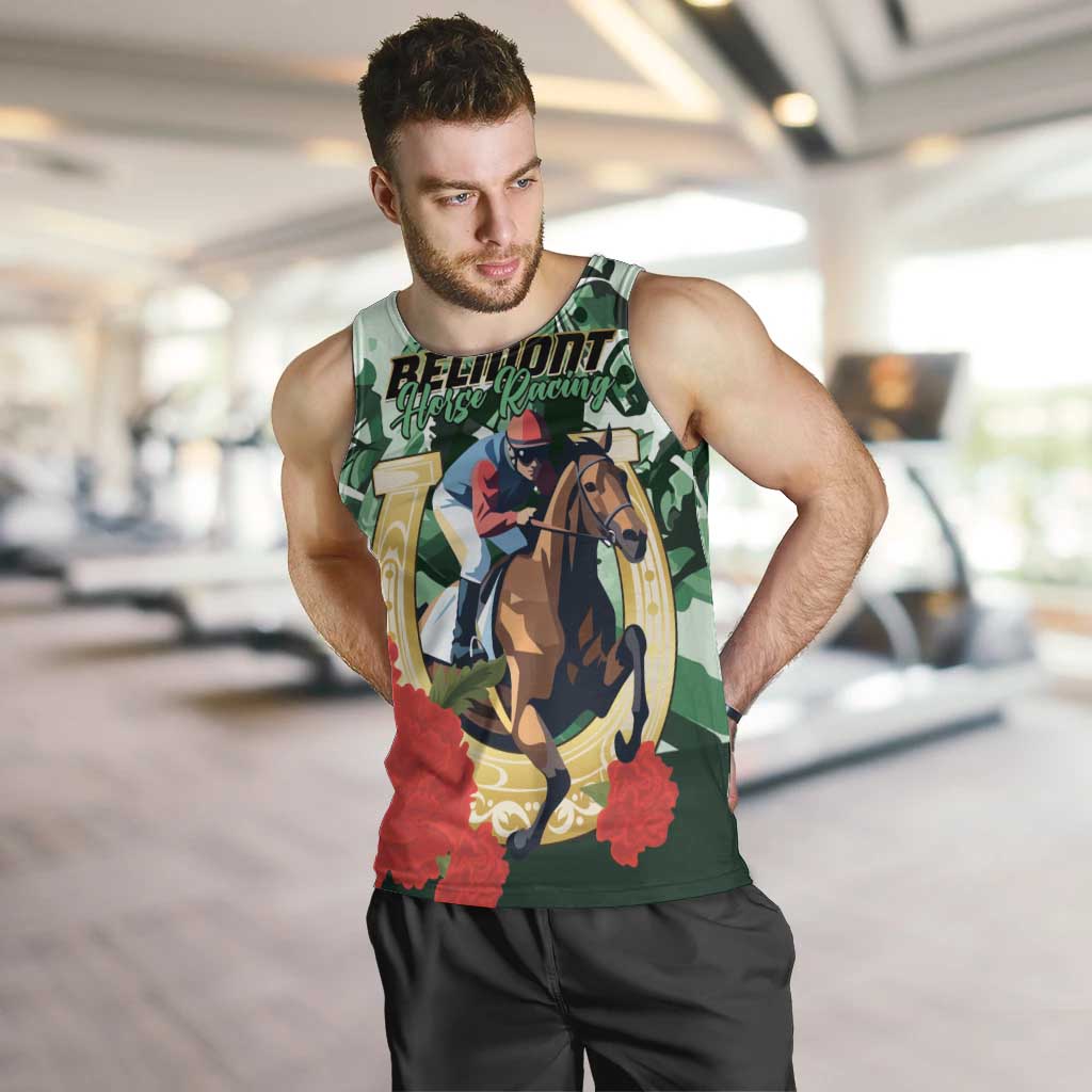 Personalized Belmont Horse Racing Men Tank Top The Test of the Champion