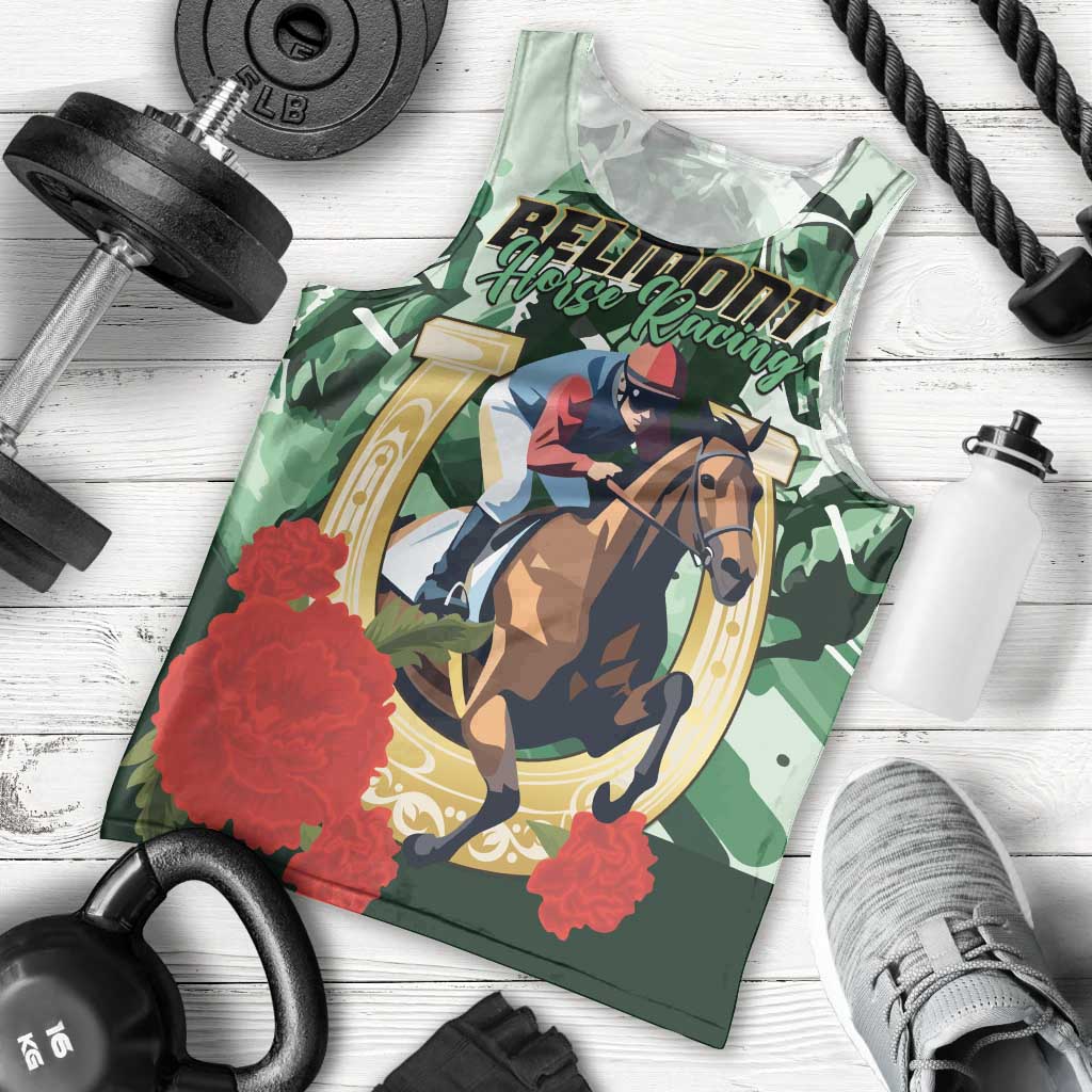 Personalized Belmont Horse Racing Men Tank Top The Test of the Champion