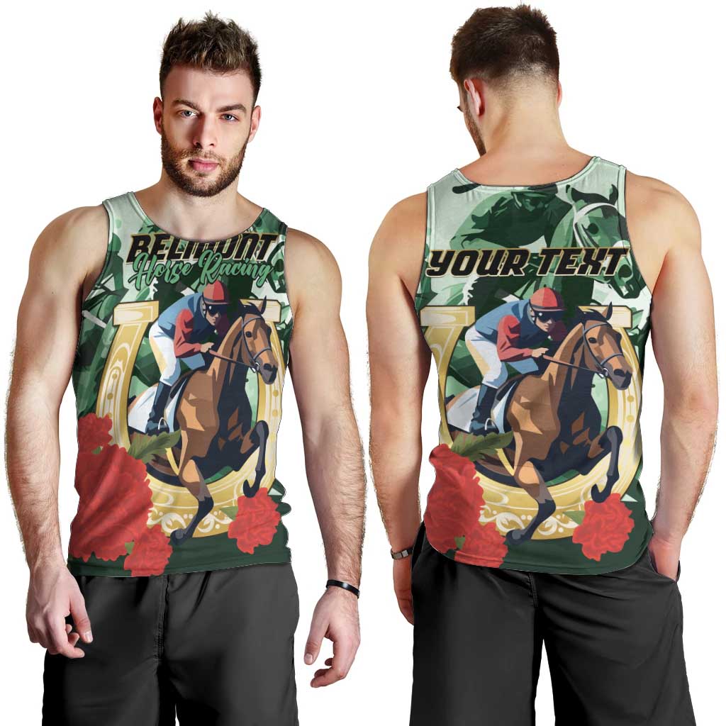 Personalized Belmont Horse Racing Men Tank Top The Test of the Champion