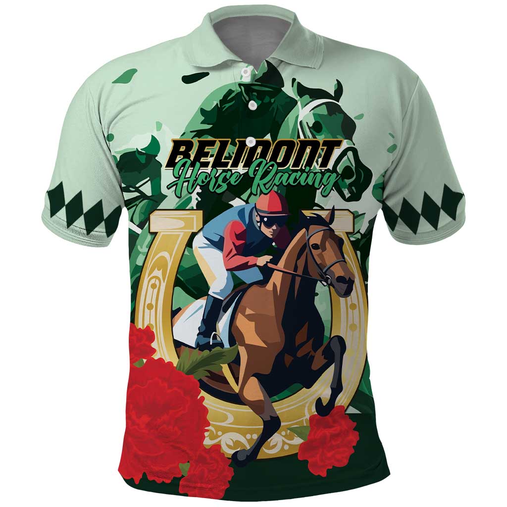 Personalized Belmont Horse Racing Polo Shirt The Test of the Champion