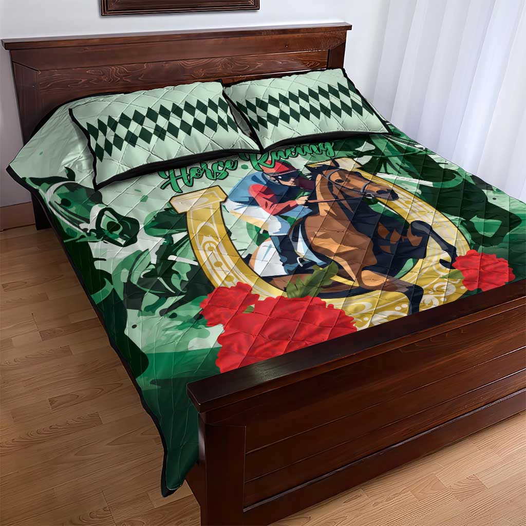 Belmont Horse Racing Quilt Bed Set The Test of the Champion