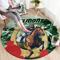 Belmont Horse Racing Round Carpet The Test of the Champion