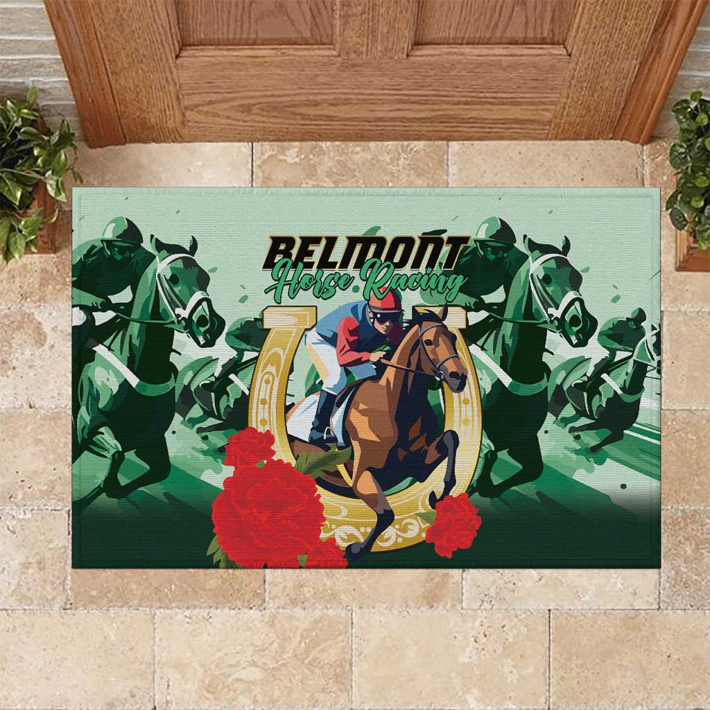 Belmont Horse Racing Rubber Doormat The Test of the Champion