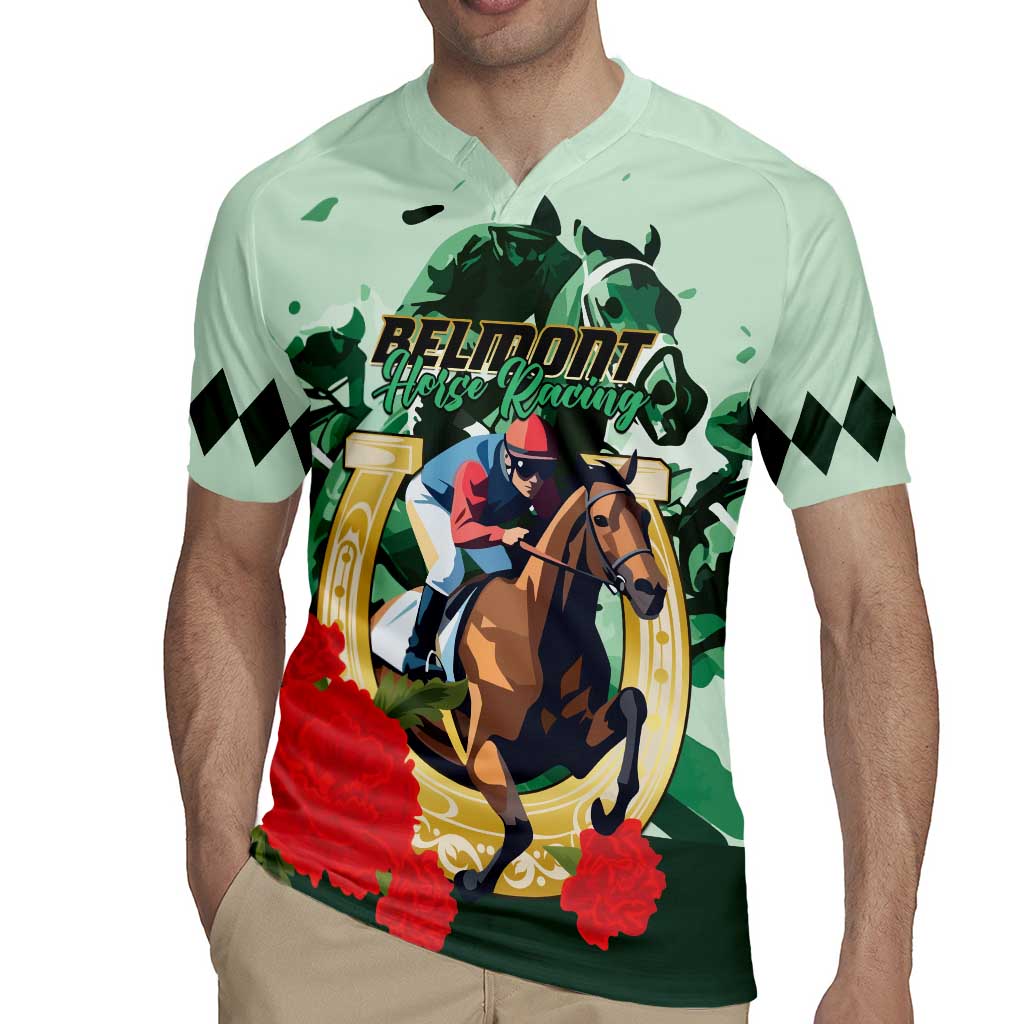 Personalized Belmont Horse Racing Rugby Jersey The Test of the Champion
