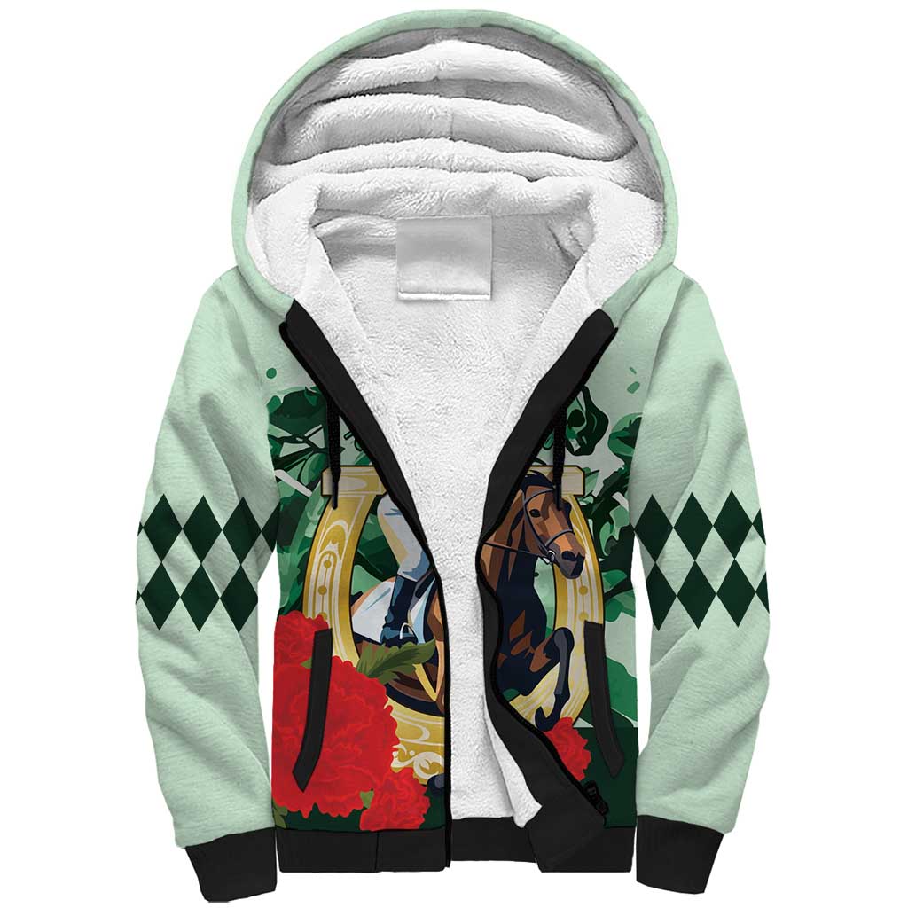 Personalized Belmont Horse Racing Sherpa Hoodie The Test of the Champion