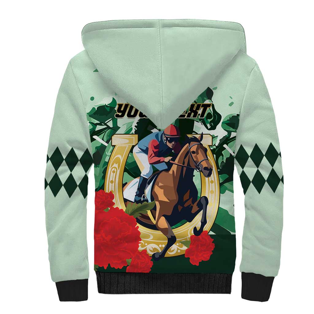 Personalized Belmont Horse Racing Sherpa Hoodie The Test of the Champion