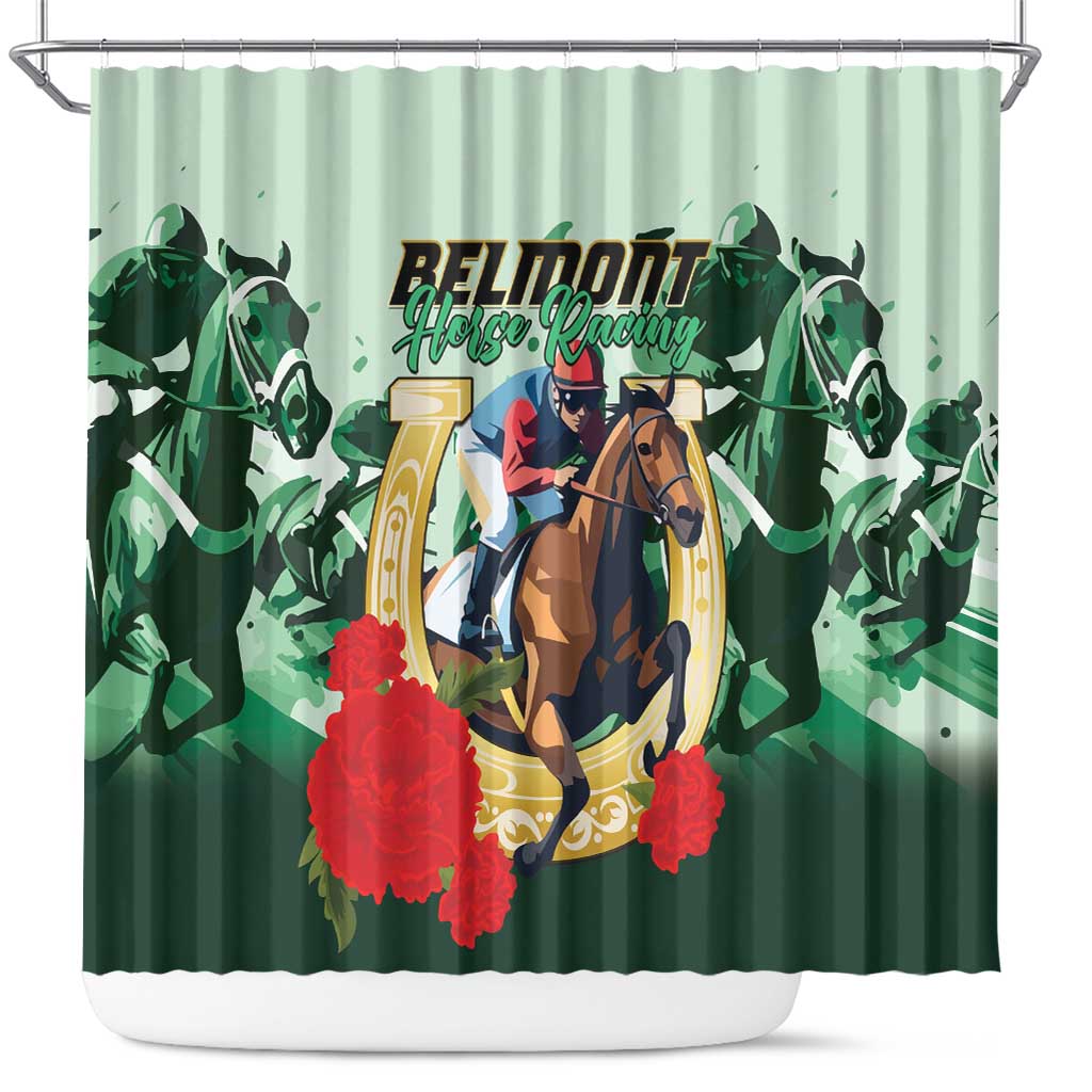 Belmont Horse Racing Shower Curtain The Test of the Champion