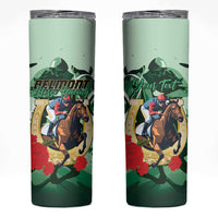 Personalized Belmont Horse Racing Skinny Tumbler The Test of the Champion