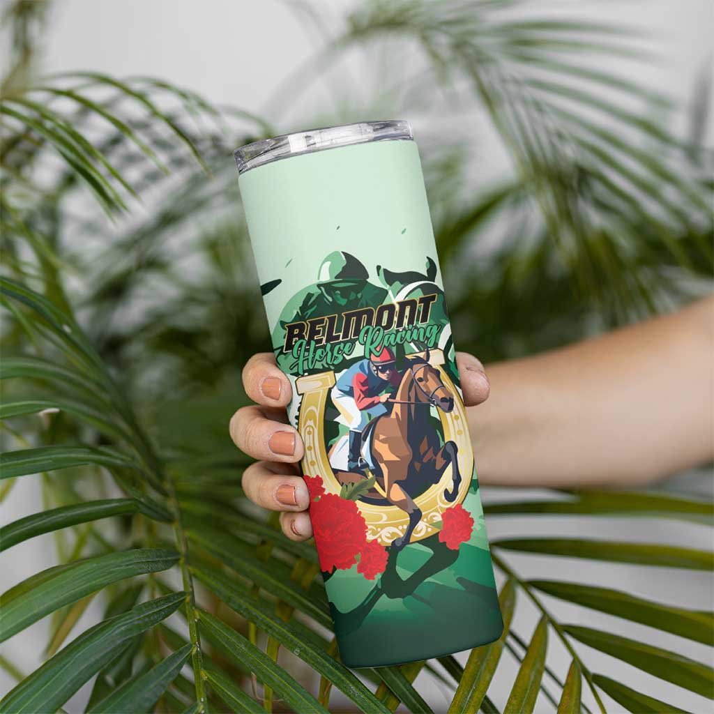 Personalized Belmont Horse Racing Skinny Tumbler The Test of the Champion