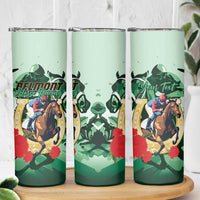 Personalized Belmont Horse Racing Skinny Tumbler The Test of the Champion