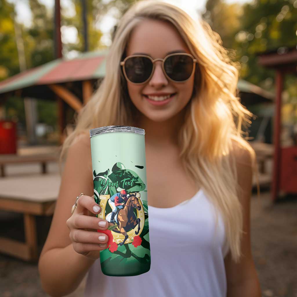 Personalized Belmont Horse Racing Skinny Tumbler The Test of the Champion
