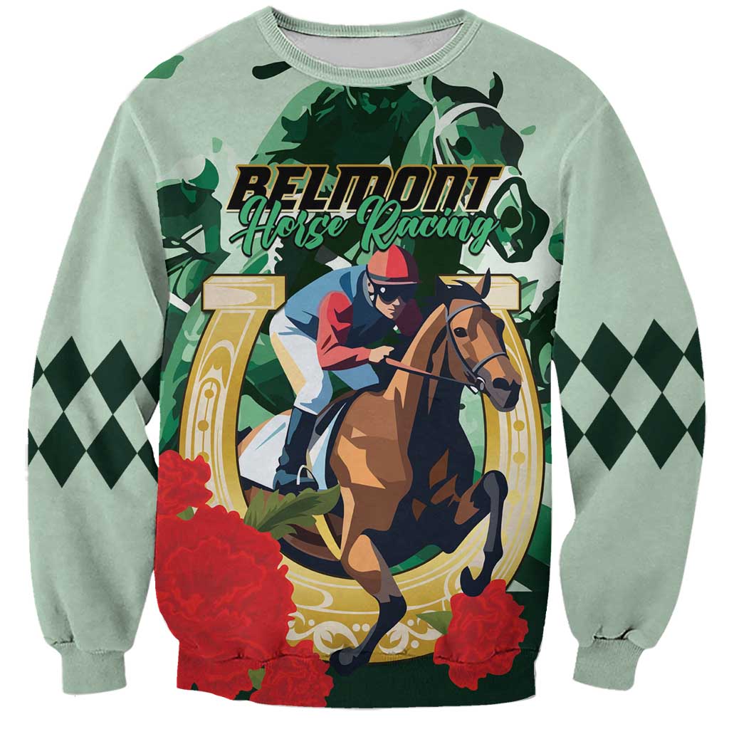 Personalized Belmont Horse Racing Sweatshirt The Test of the Champion