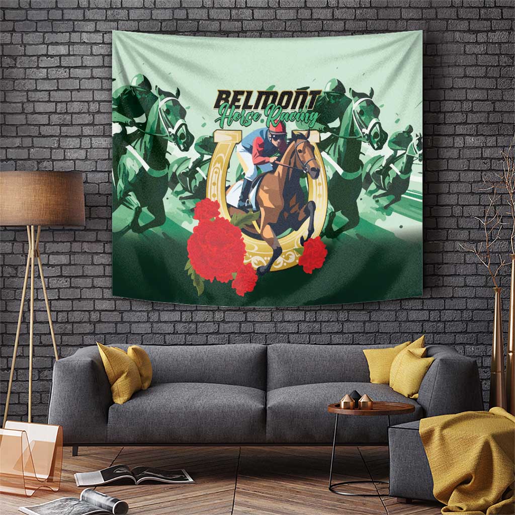 Belmont Horse Racing Tapestry The Test of the Champion