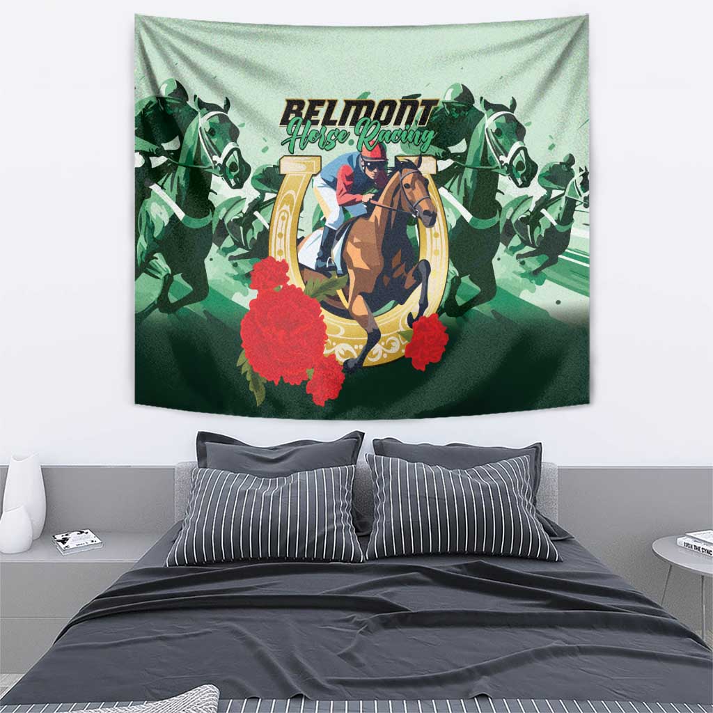 Belmont Horse Racing Tapestry The Test of the Champion