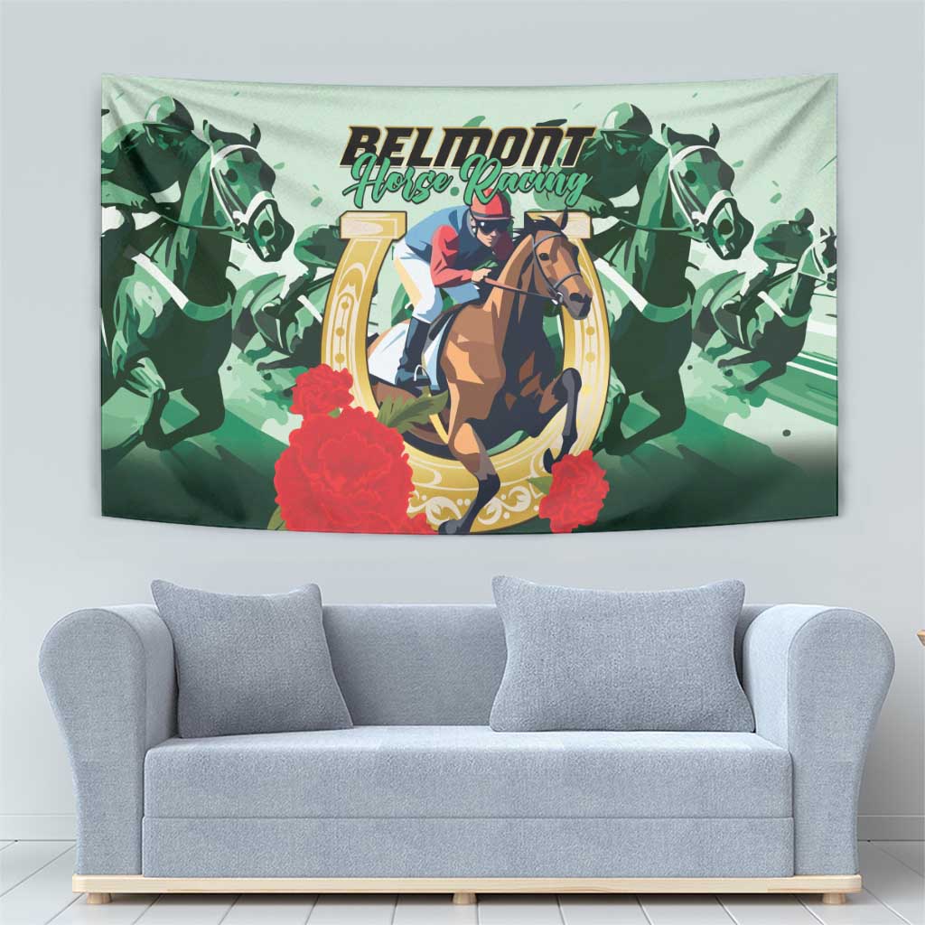 Belmont Horse Racing Tapestry The Test of the Champion
