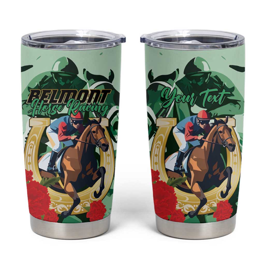 Personalized Belmont Horse Racing Tumbler Cup The Test of the Champion