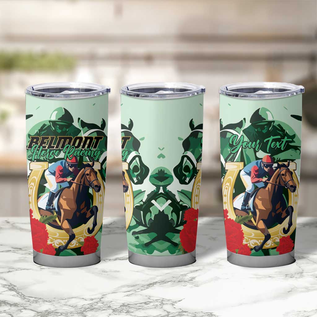 Personalized Belmont Horse Racing Tumbler Cup The Test of the Champion