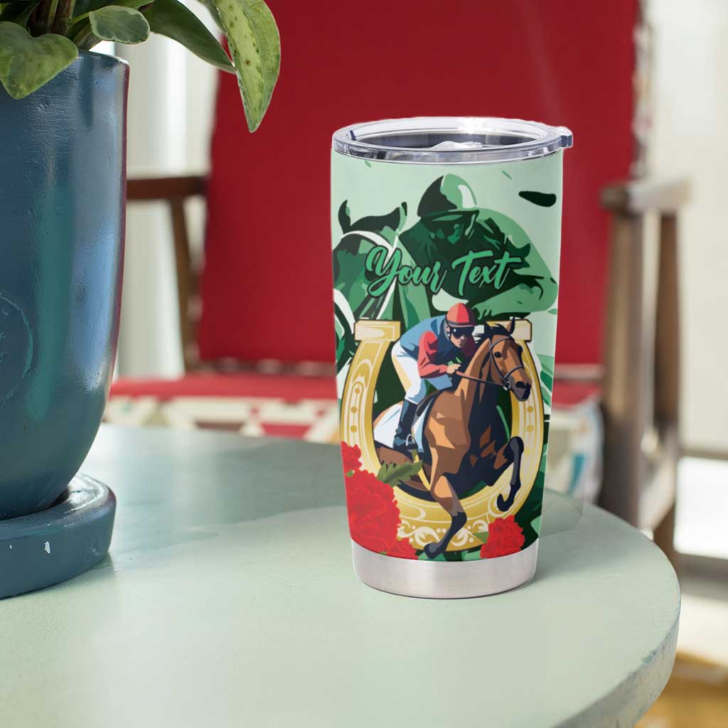 Personalized Belmont Horse Racing Tumbler Cup The Test of the Champion