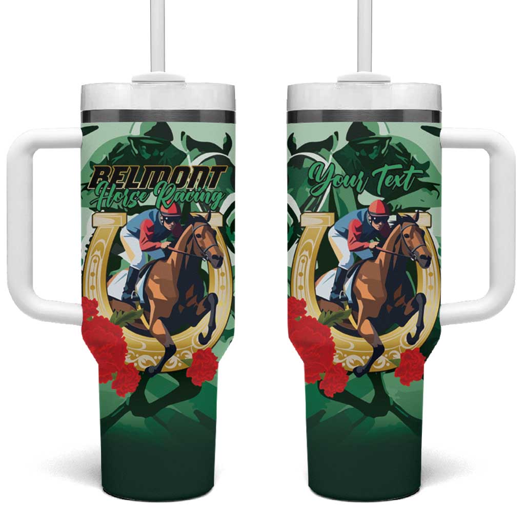 Personalized Belmont Horse Racing Tumbler With Handle The Test of the Champion