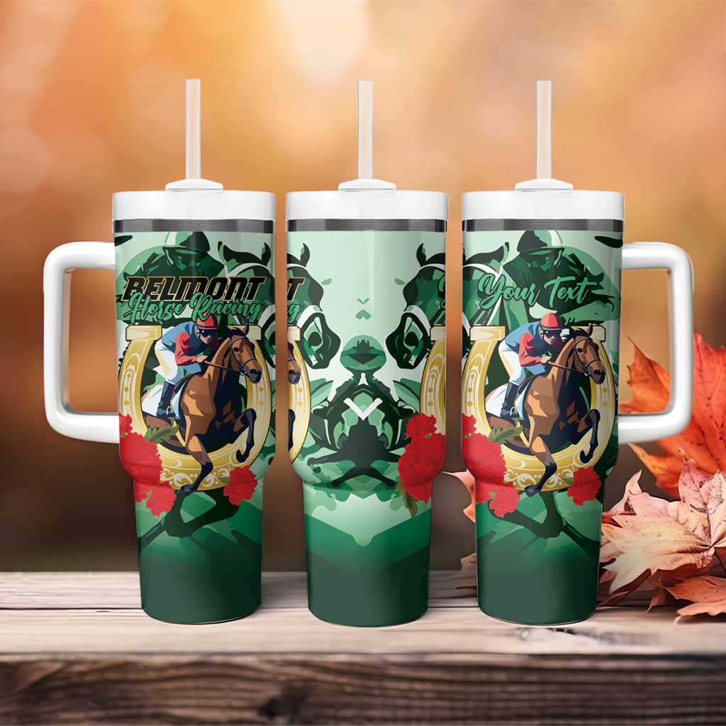 Personalized Belmont Horse Racing Tumbler With Handle The Test of the Champion