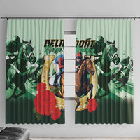 Belmont Horse Racing Window Curtain The Test of the Champion