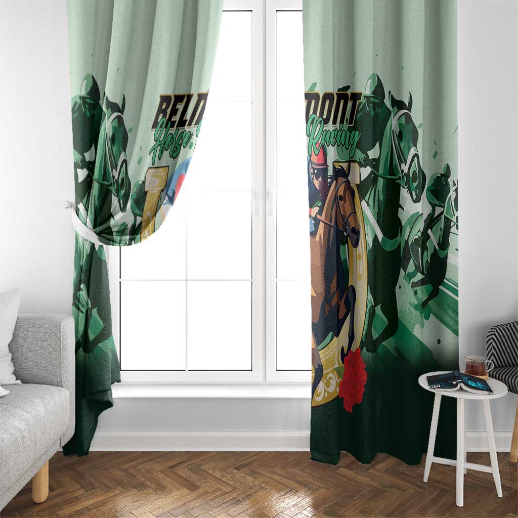 Belmont Horse Racing Window Curtain The Test of the Champion