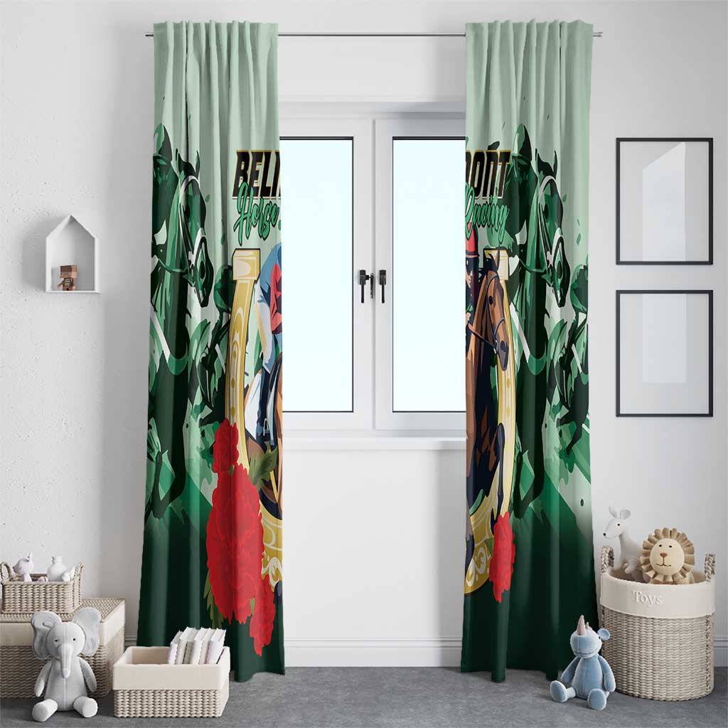 Belmont Horse Racing Window Curtain The Test of the Champion