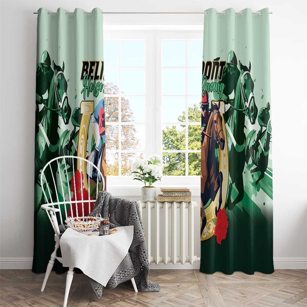 Belmont Horse Racing Window Curtain The Test of the Champion