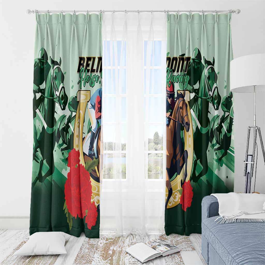 Belmont Horse Racing Window Curtain The Test of the Champion