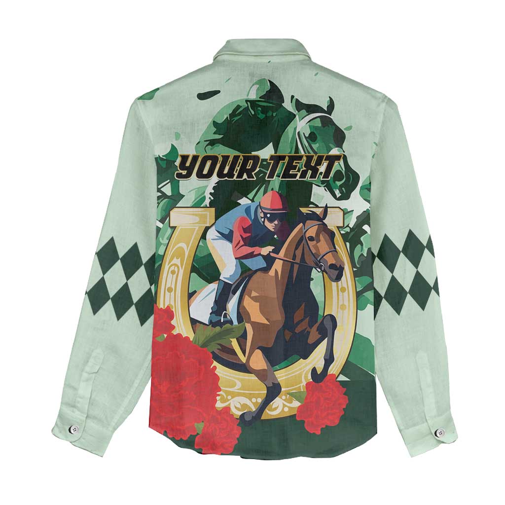 Personalized Belmont Horse Racing Women Casual Shirt The Test of the Champion