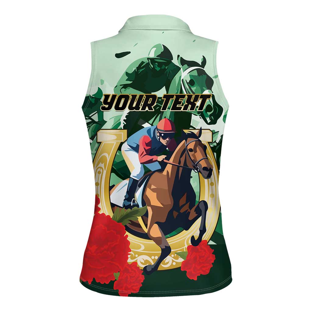 Personalized Belmont Horse Racing Women Sleeveless Polo Shirt The Test of the Champion