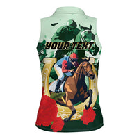 Personalized Belmont Horse Racing Women Sleeveless Polo Shirt The Test of the Champion