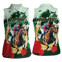 Personalized Belmont Horse Racing Women Sleeveless Polo Shirt The Test of the Champion