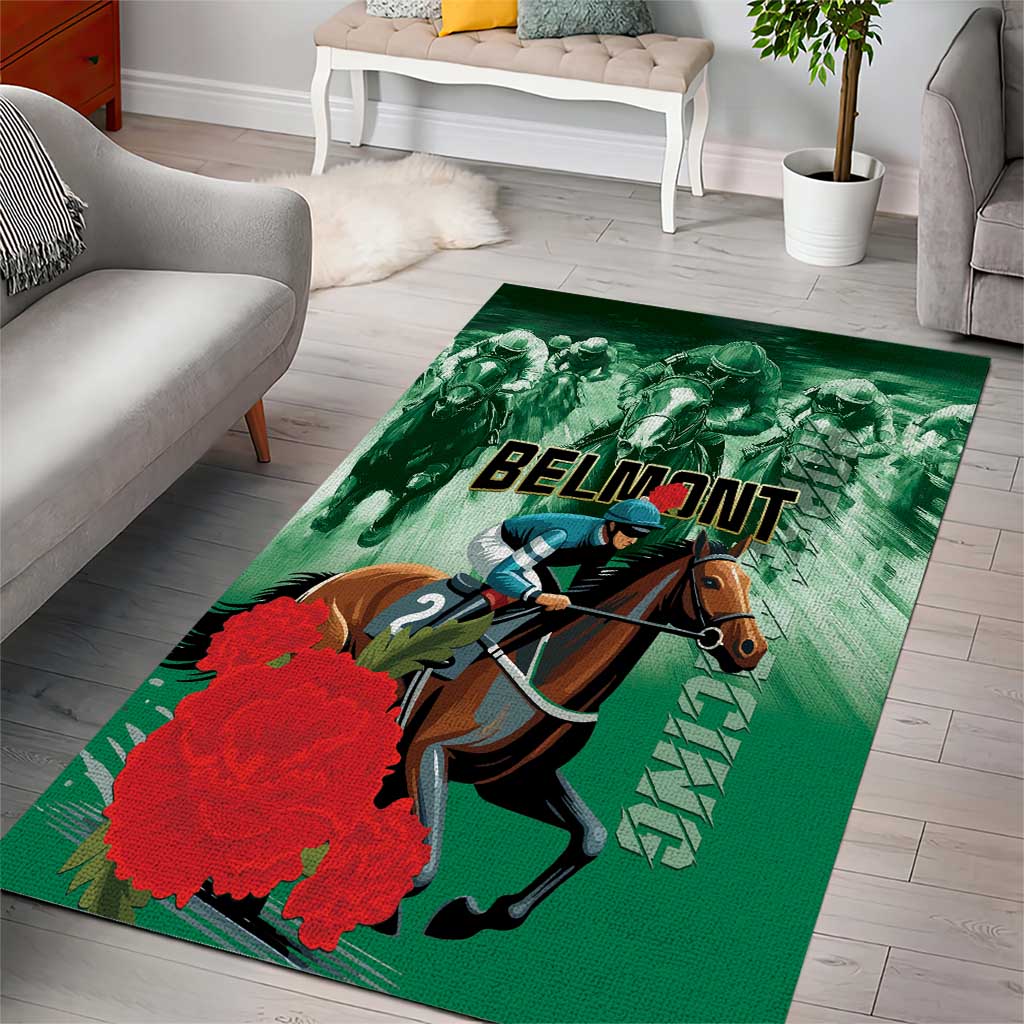 Belmont Horse Racing Area Rug Run for the Carnations