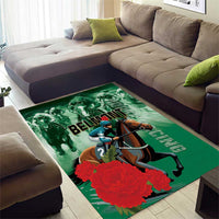 Belmont Horse Racing Area Rug Run for the Carnations