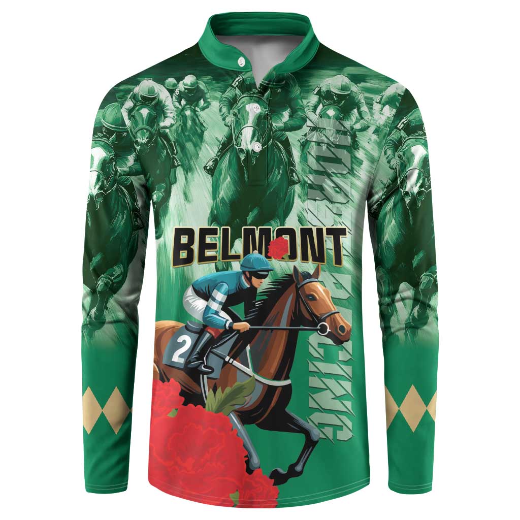 Personalized Belmont Horse Racing Button Sweatshirt Run for the Carnations