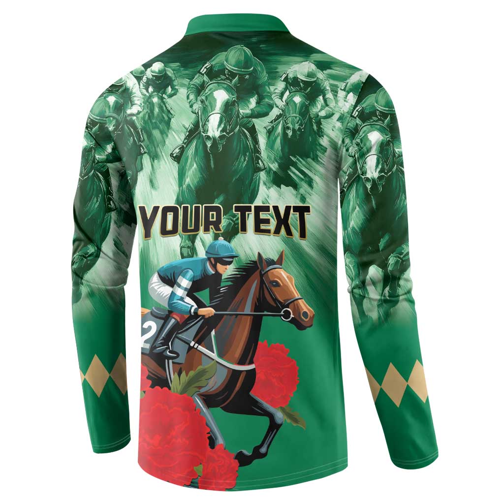 Personalized Belmont Horse Racing Button Sweatshirt Run for the Carnations