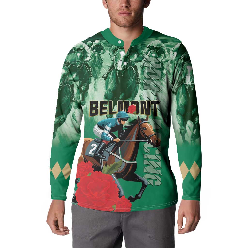 Personalized Belmont Horse Racing Button Sweatshirt Run for the Carnations