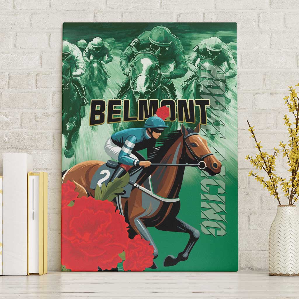 Belmont Horse Racing Canvas Wall Art Run for the Carnations