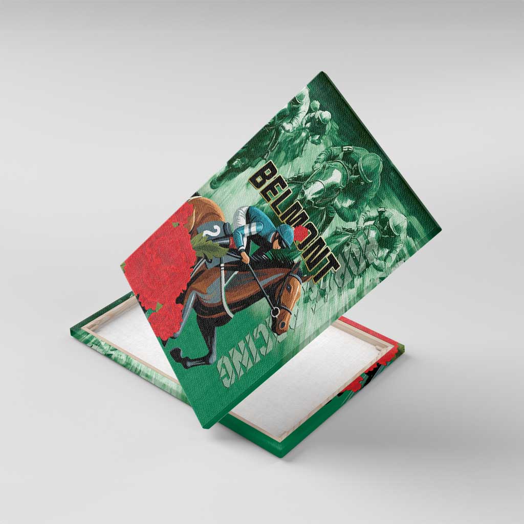 Belmont Horse Racing Canvas Wall Art Run for the Carnations