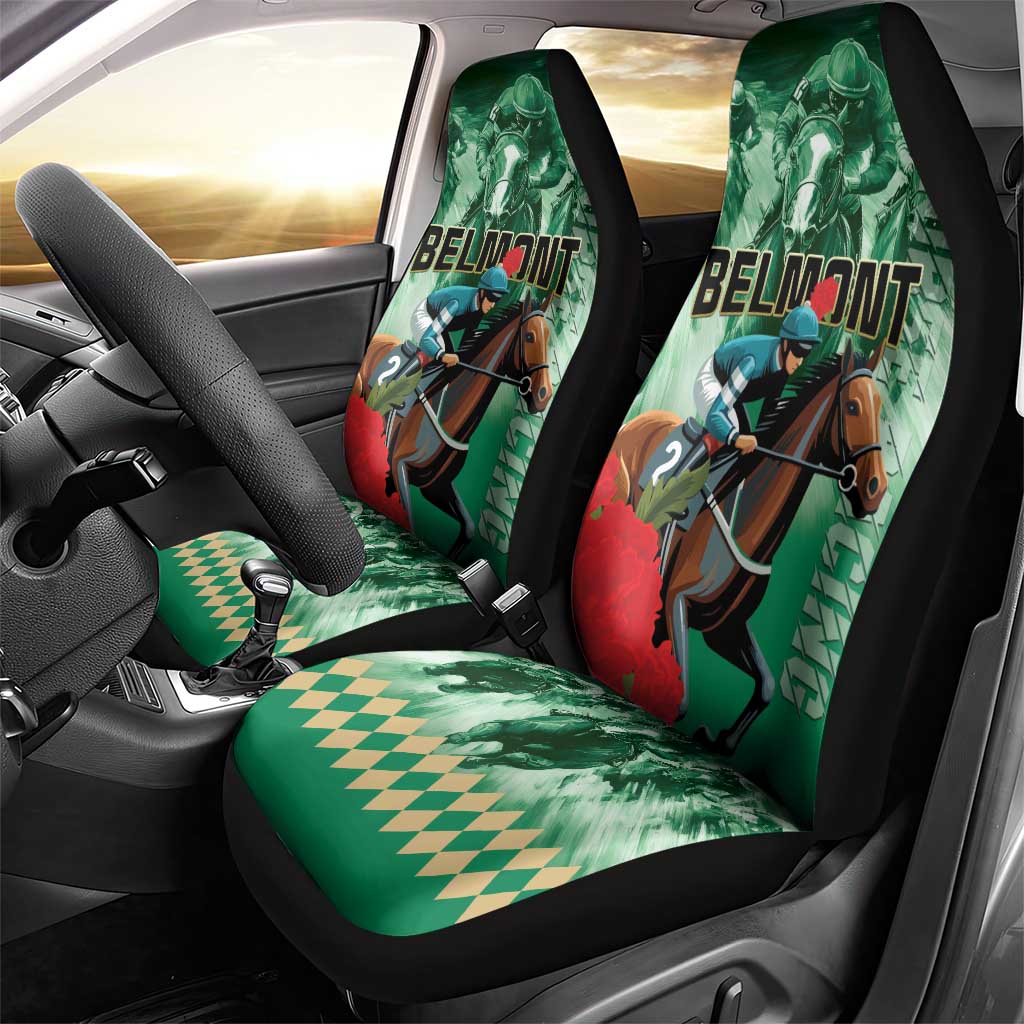 Belmont Horse Racing Car Seat Cover Run for the Carnations