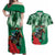 Personalized Belmont Horse Racing Couples Matching Off Shoulder Maxi Dress and Hawaiian Shirt Run for the Carnations